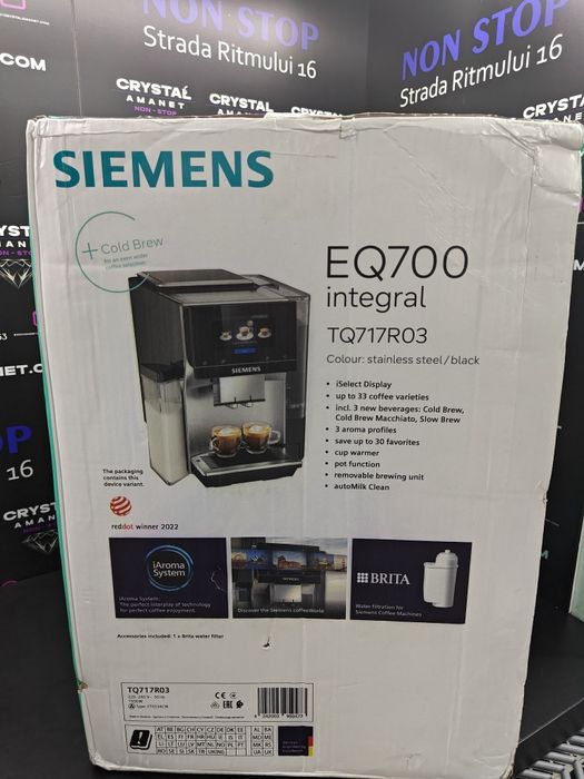 Espressor automat Siemens EQ700 TQ717R03, 1500W, 19 bar, 2.4L