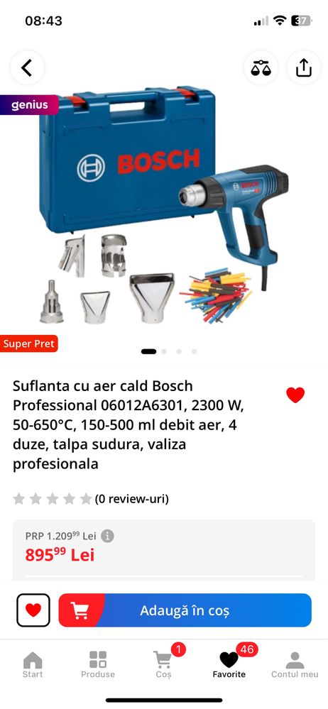 Suflanta cu aer cald Bosch Professional