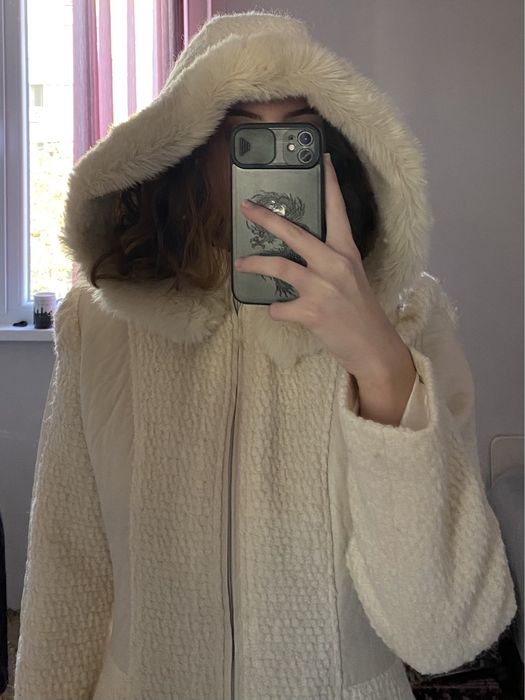 Дамско бяло палто - Riva 95