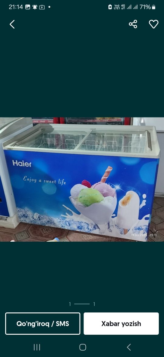 Haier marazilnik sotiladi