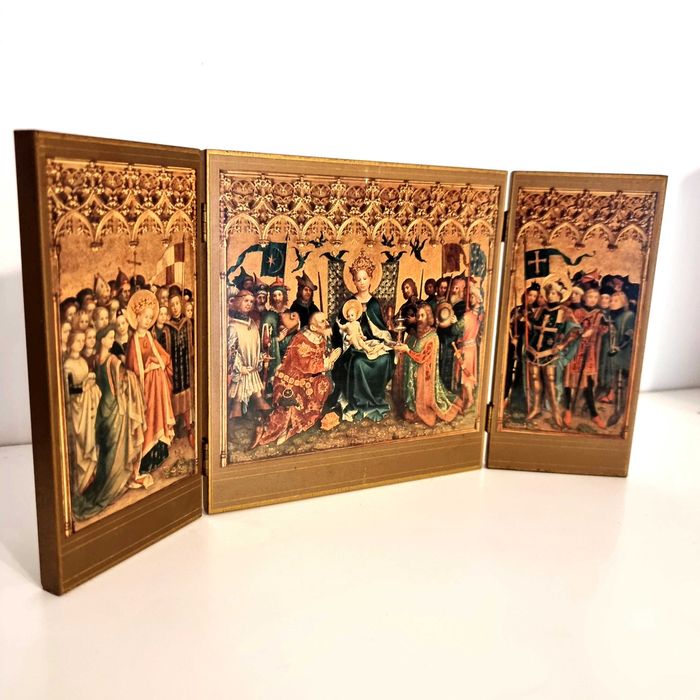 Icoana triptic Fecioara Maria Pruncul Iisus provenienta Koln Germania