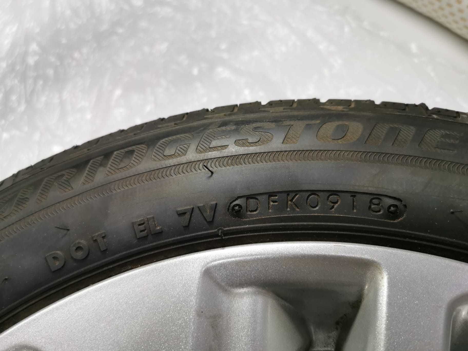 4 Jante de aliaj R16 cu 4 Anvelope Bridgestone de vară 185/55 R16 83V