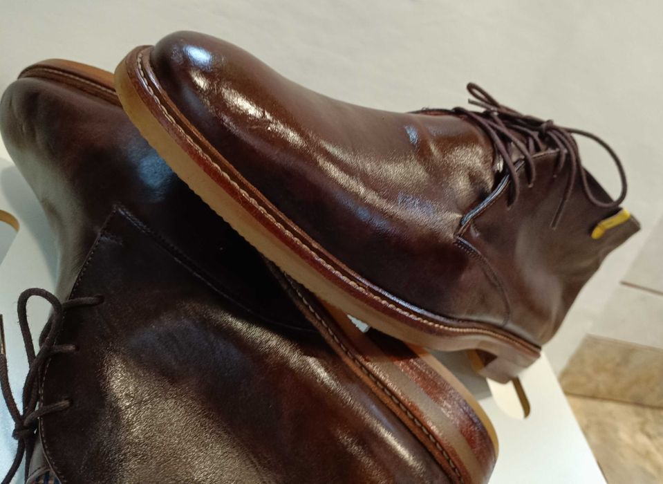 Ghete lace up 45 45.5 premium Floris Van Bommel piele naturala moale