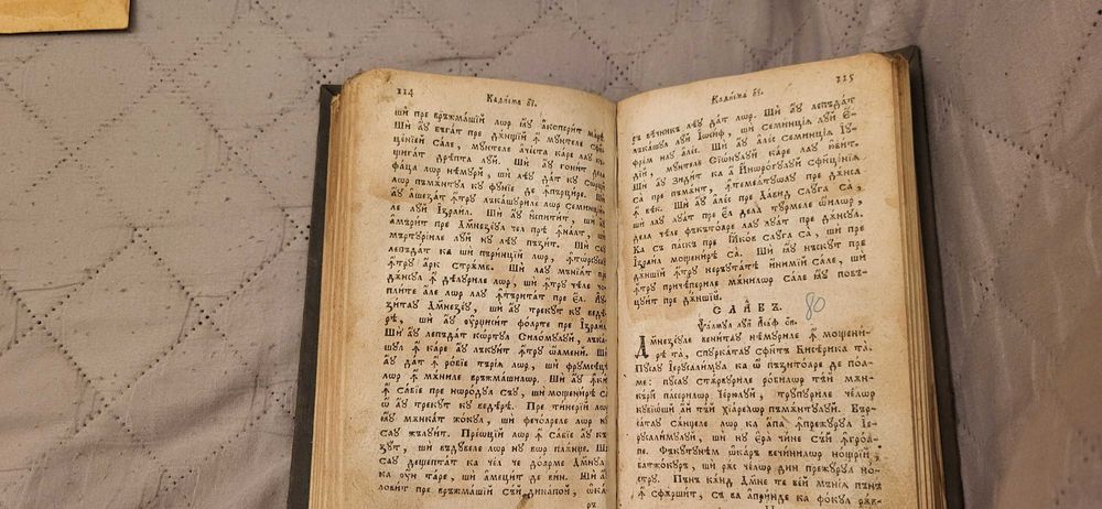 Carte foarte rara bisericeasca, in slavona - secol XIX, sau mai veche