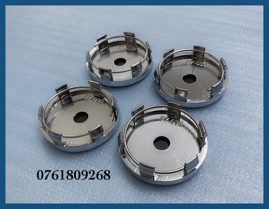 Set 4 capace negre 60mm jante aliaj Renault
