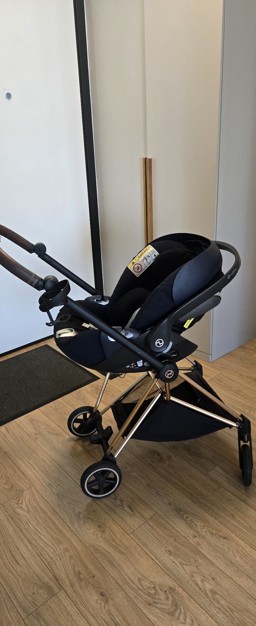 Cybex Milos rose gold+ кошче за кола Cybex Platinum