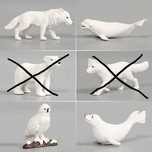 Figurine animale polare mici_vulpe_lup_balena_foca_bufnita_3-5 cm