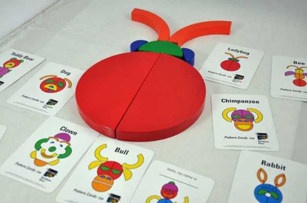 Монтесори дървени кръгове с карти Circle Set KidPik Montessori