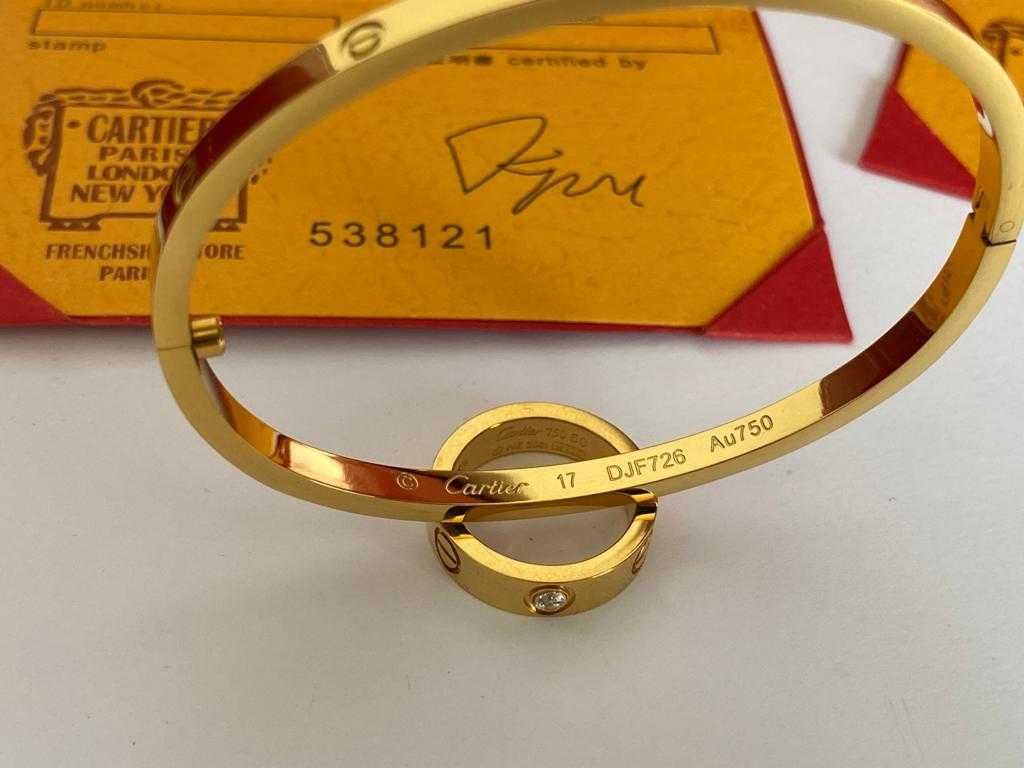 Brățară model slim Cartier LOVE 17 Gold 750