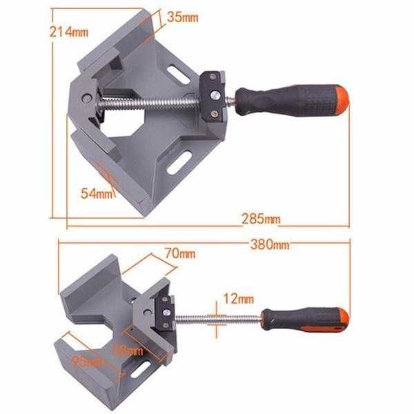 Алюминий 90 градусов Прямой угол Зажим