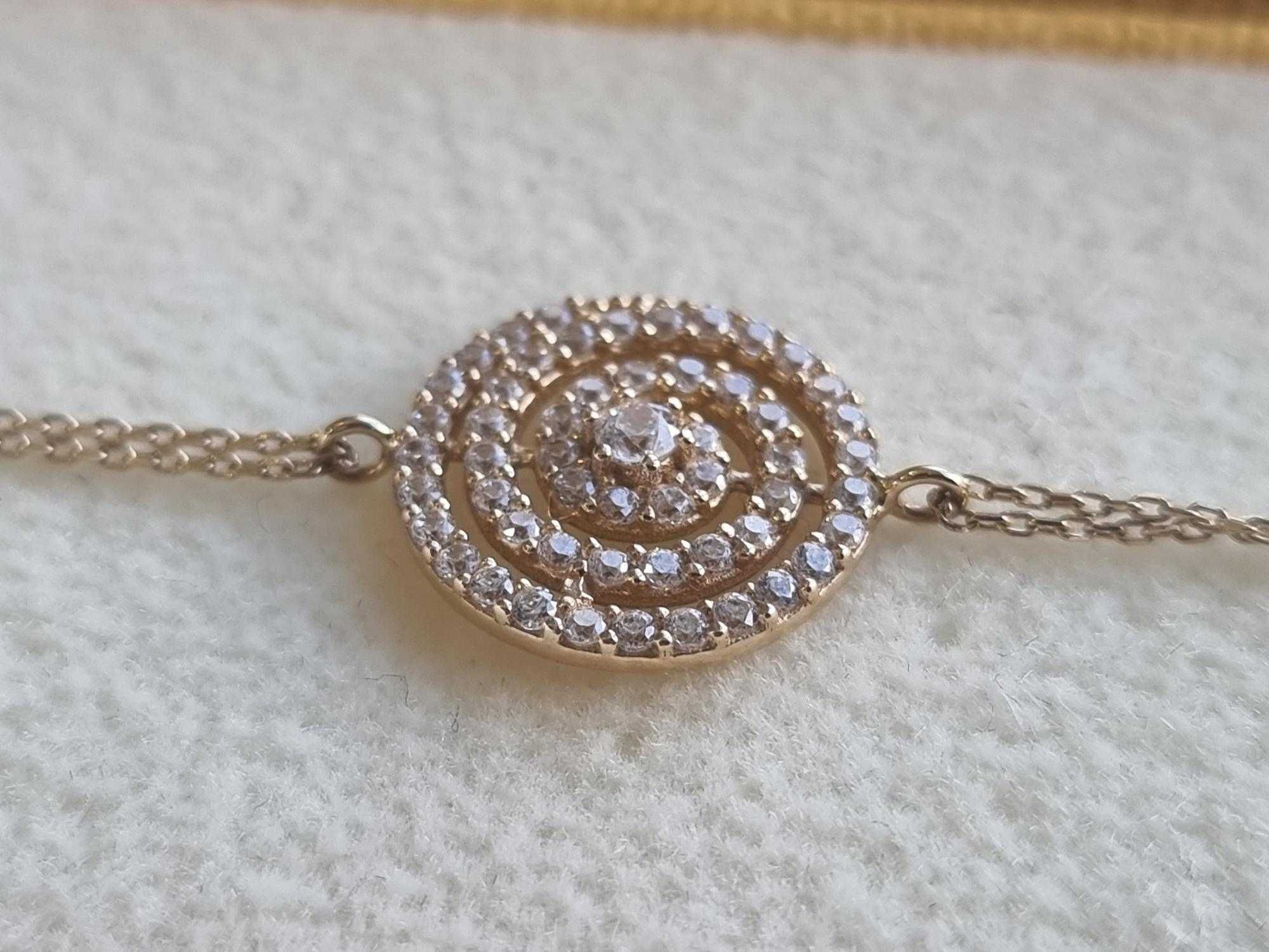 Bratara aur dama, 14K, 2,4 grame, 18 cm, superba, noua, in cutie!