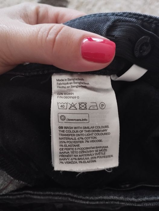 Blugi groși skinny, de culoare neagră, pentru 10-11 ani