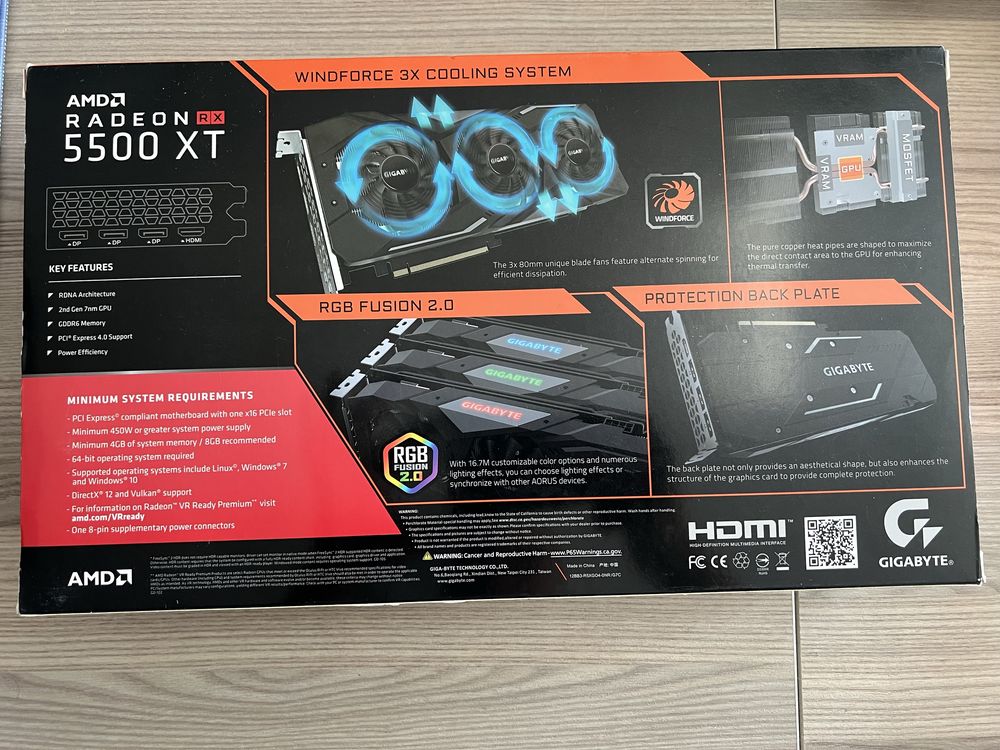 GIGABYTE Radeon RX 5500 XT 4GB