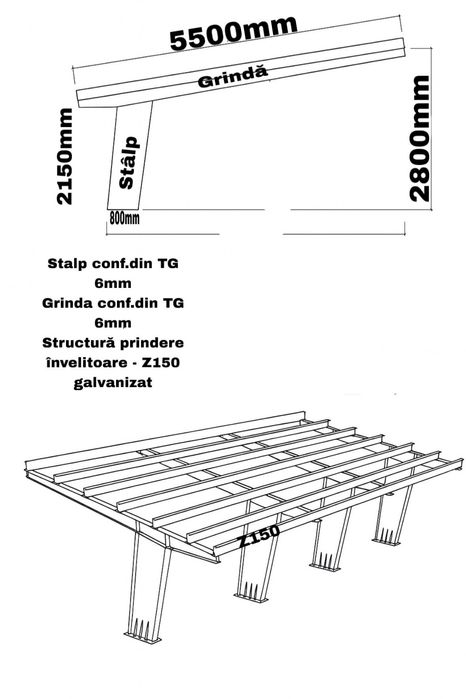 Carport premium  metalic