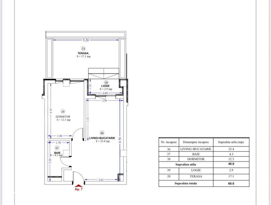 Apartament cu 2 camere, terasa de 17 mp – relaxare in zona Torontalu