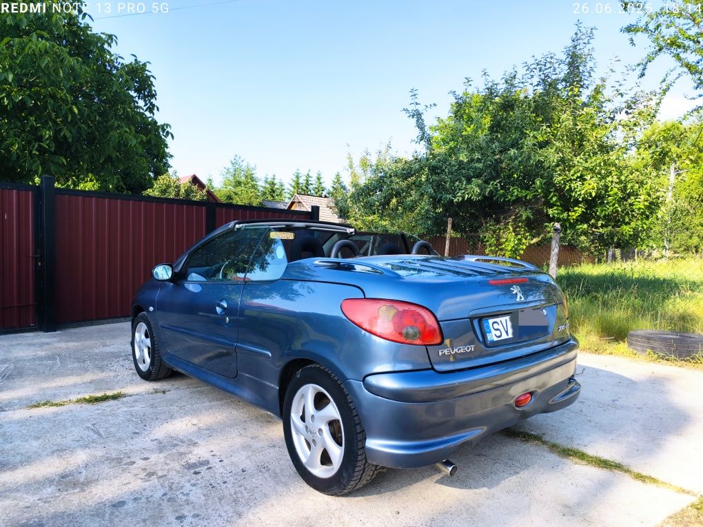 Peugeot 206 CC – decapotabilă de vară, albastru perlat, gata de drum!