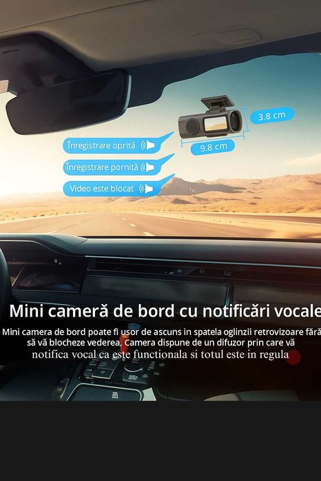Camera Auto DVR 4K EDIMA®, Camera de bord ultracompacta, FULL HD 4K,