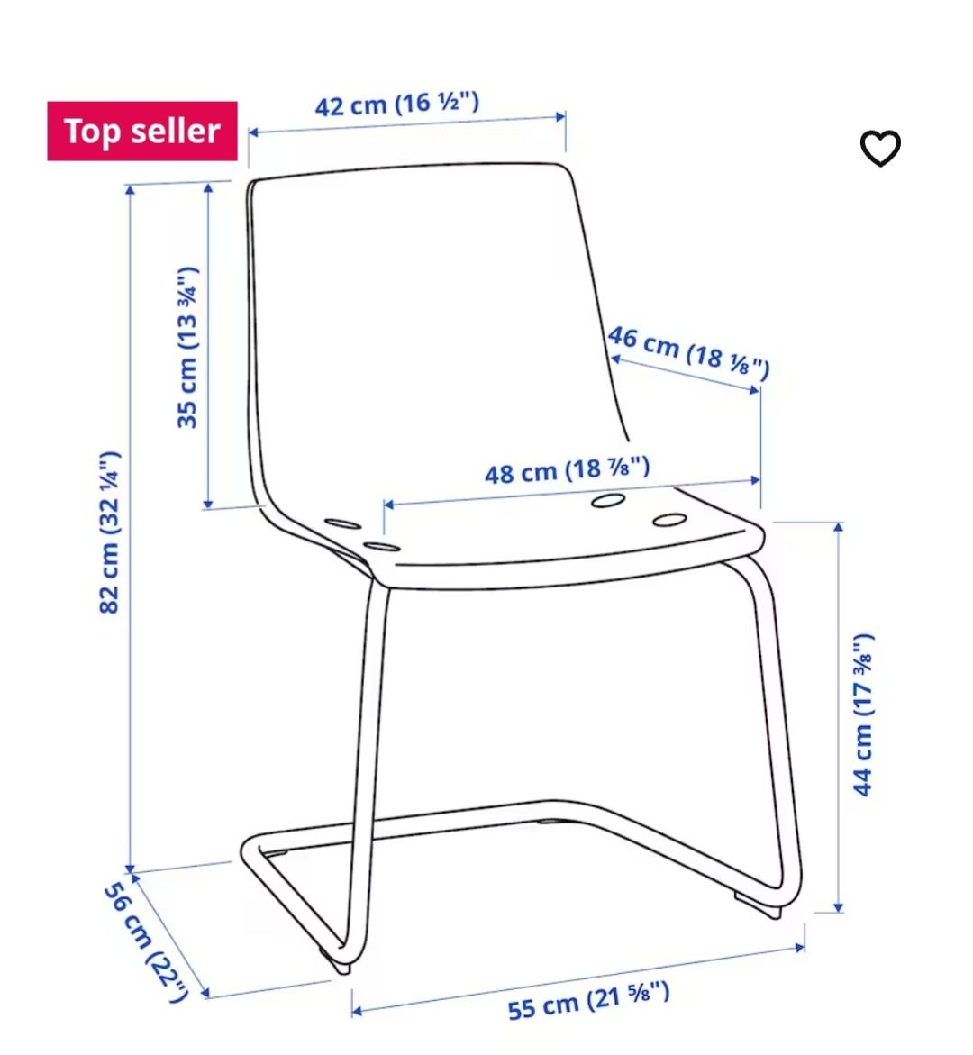 Комплект 4бр  столове Ikea