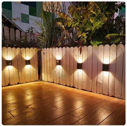 Lampa de perete incarcare solară rezistentă la apă pentru grădină