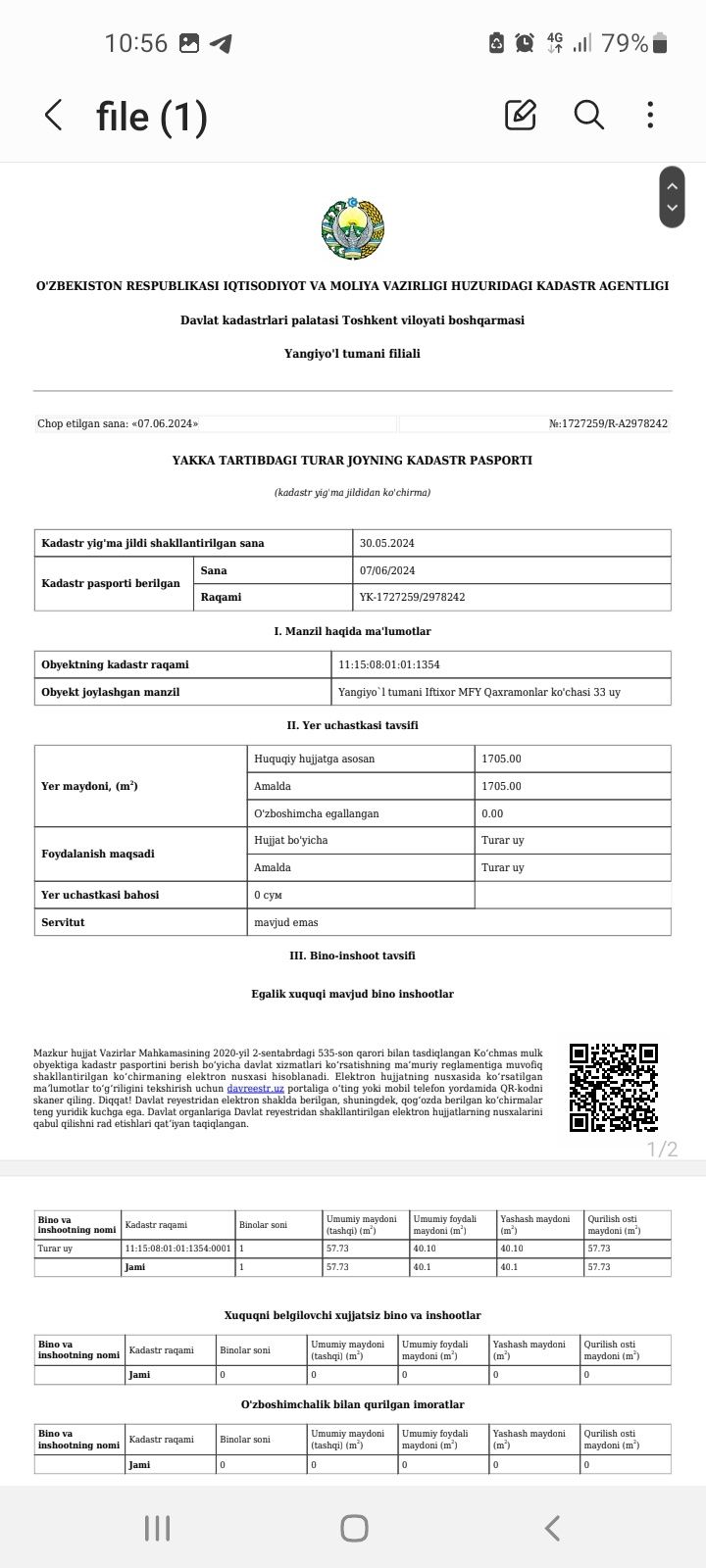 Кадастр бор Халкабод Бобур МФЙ (Штаб канал) янги номи Ифтихор МФЙ