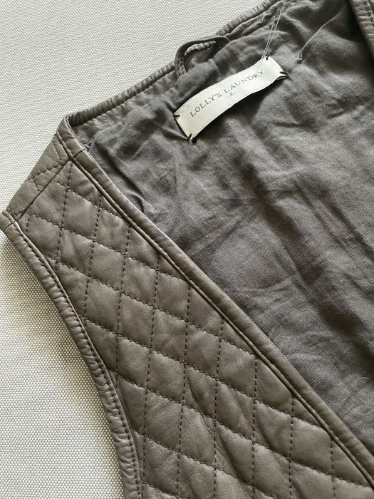 Vesta piele naturala, XS-S, cropped