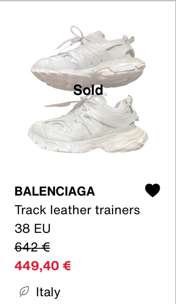 Balenciaga Track Trainers, Faded Beige EU38