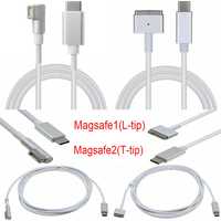 Кабел USB C Magsafe 2 съвместим с Apple Macbook Air / Pro 45W 60W 85W