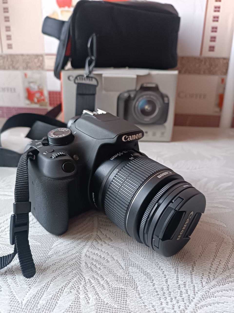 Canon EOS 1200D + объектив 18–55mm, карта 32GB, сумка, коробка