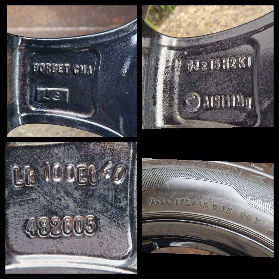 Jante aluminiu 4x100 R15  dacia ,renault , mini cooper