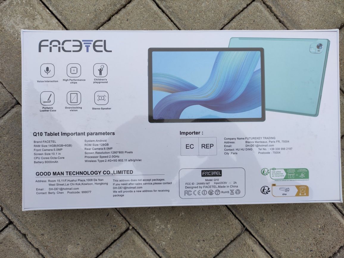 Tableta Sigilata Facetel Q10, 128Gb+8Gb ram, Wifi, Gold