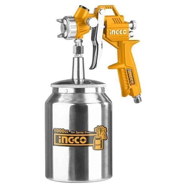 Пистолет за боядисване с метален съд отдолу 1000cc ingco