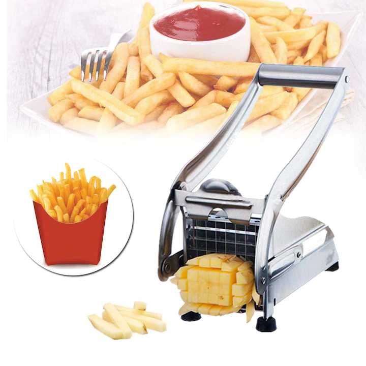 Aparat de Taiat Cartofi Pai si Legume,Inox, 2 Forme Diferite de Taiere