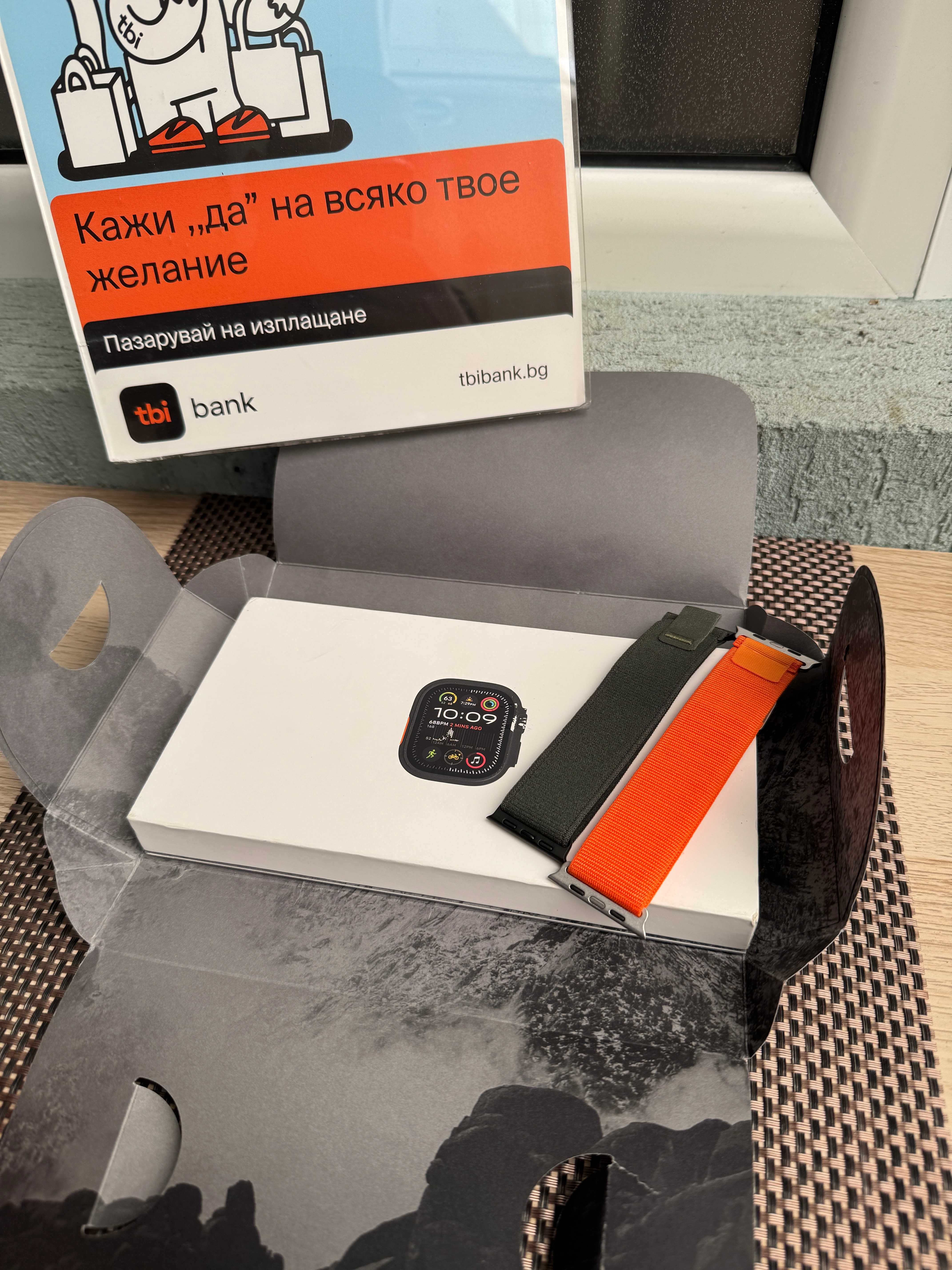 НЕразпечатан! Apple Watch ULTRA 2 Лизинг от 48лв/м 49mm Cell black Гар