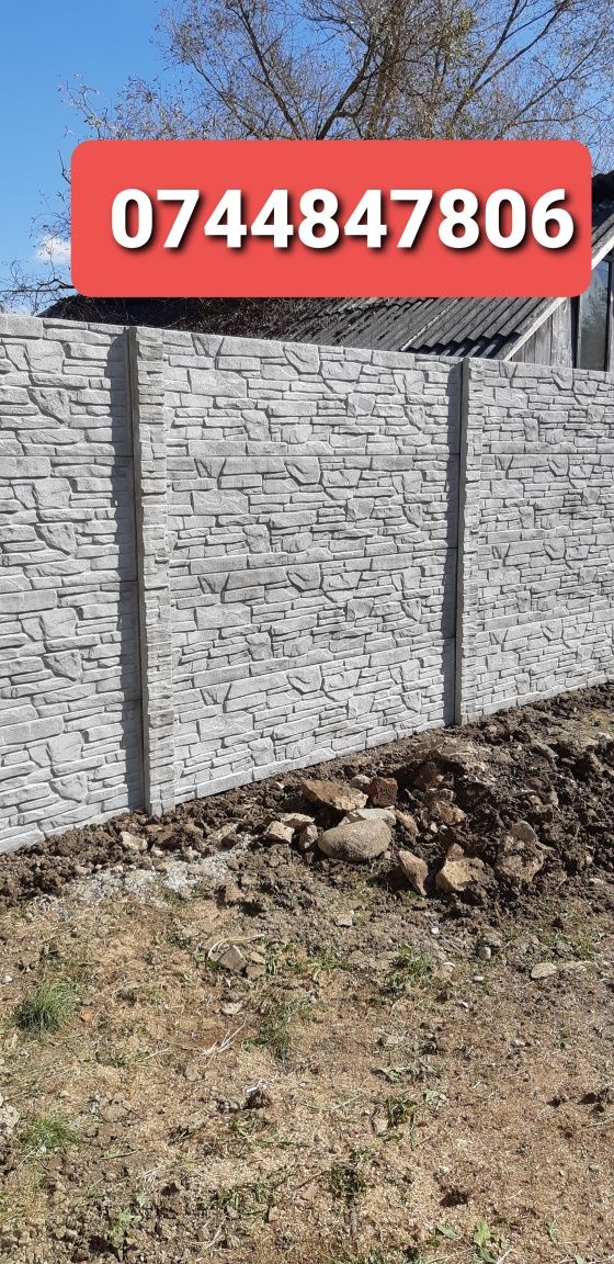 Placi gard beton armat cu fier beton