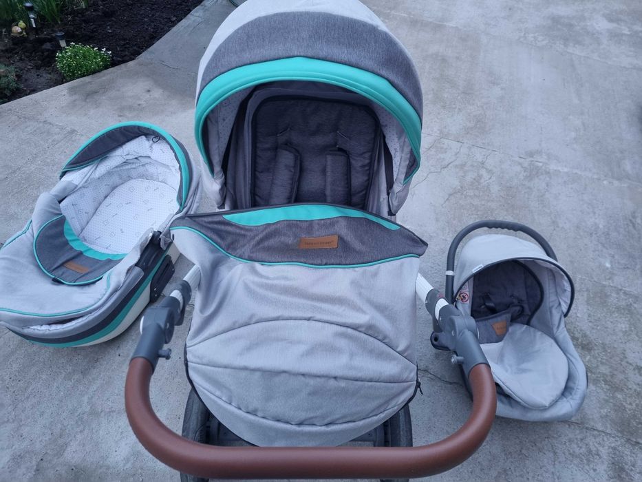 Carucior Krausman 3 in 1 Zen Grey-Turqoise