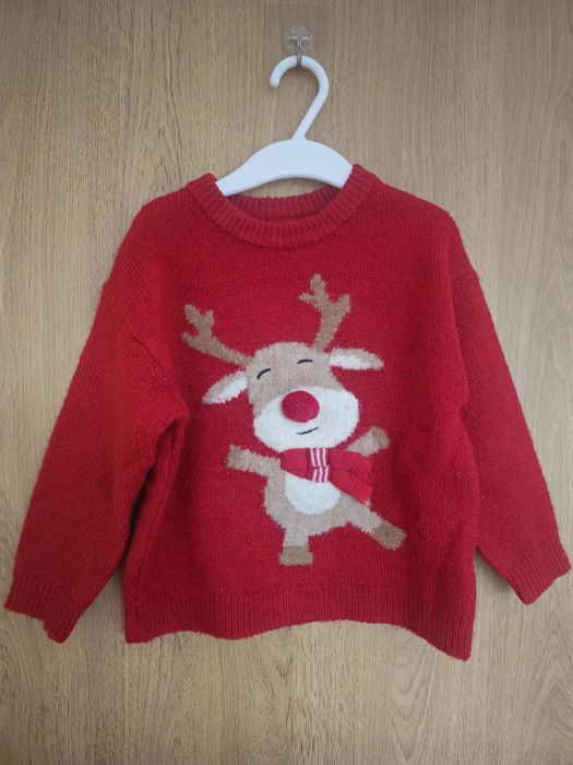 Set 3 pulovere H&M, Zara, tematica Craciun 92, 18-24 luni