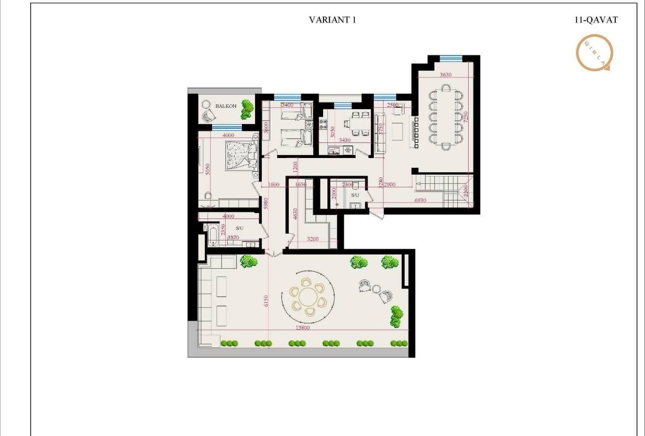 Продается 8ми ком квартира, ЖК Мухташам, ор-р: метро Минор, 308 м²