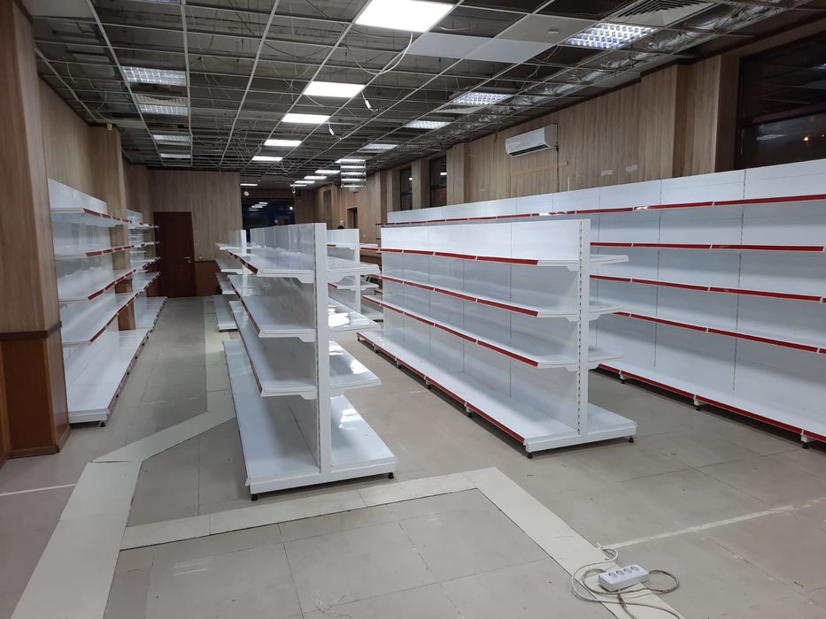 Стеллажи полки овощные хлебные кассовые боксы