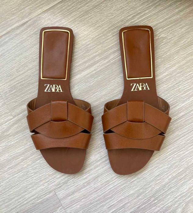 Papuci piele Zara