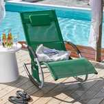 Sezlong metalic gradina cu perna confortabila | OGS28-WD