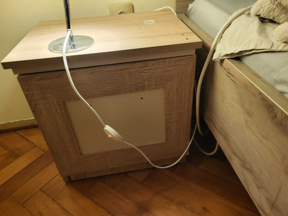 Pat matrimonial 160x200 si 2 noptiere + saltea