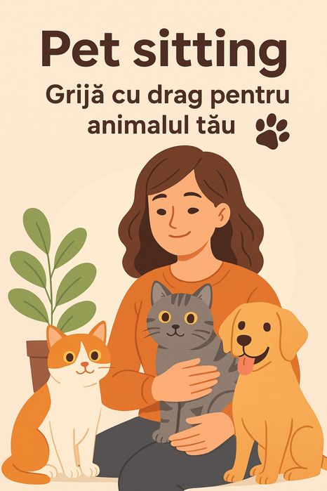 Ofer servicii de pet sitting - ingrijire animale de companie