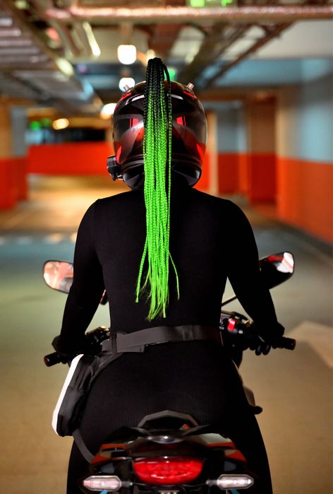 Coada afro pentru casca moto/ski/atv/scuter etc