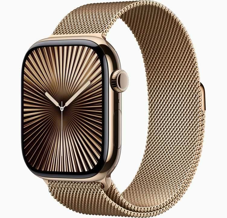 Новый Apple Watch 10 46mm Gold Titanium Case Gold Milanese Loop USA