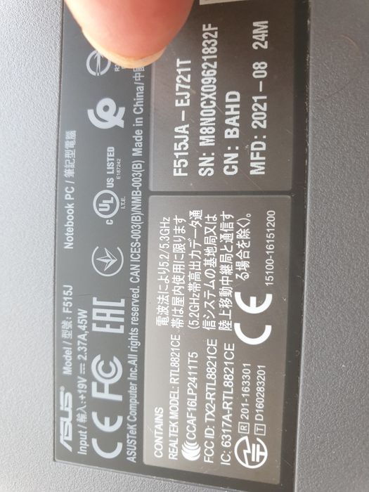 Asus F515J,intel i3,gen 10,8gbddr4,ssd dublu-512/32gb,bateria 4-5h