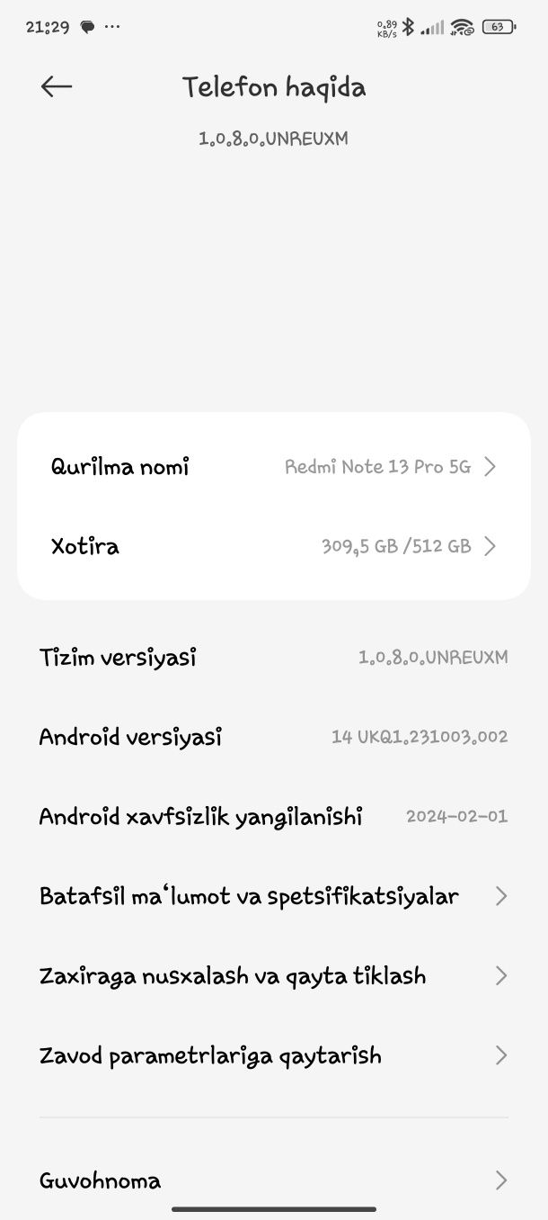 Redmi not 13 pro 5g