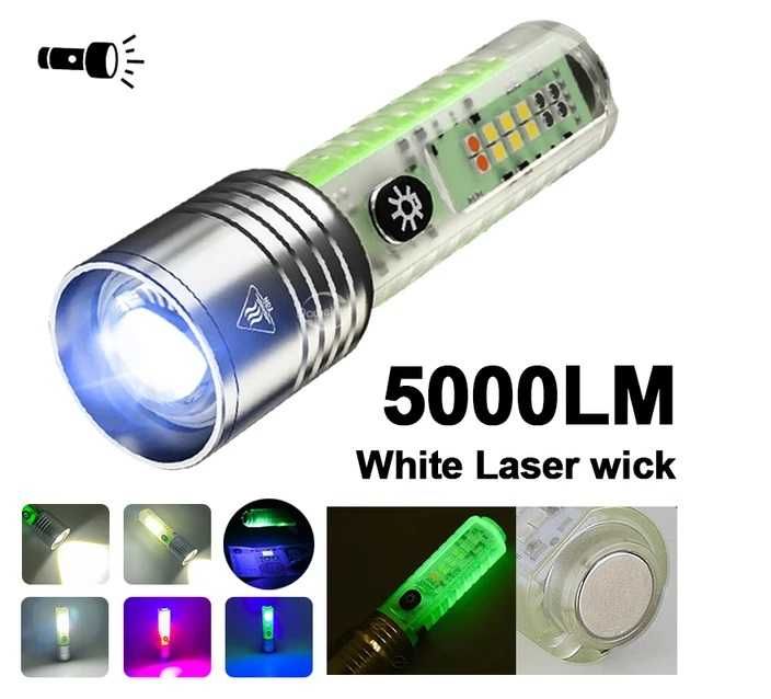 Lanterna led magnetica acumulator zoom lumina puternica raza 200m