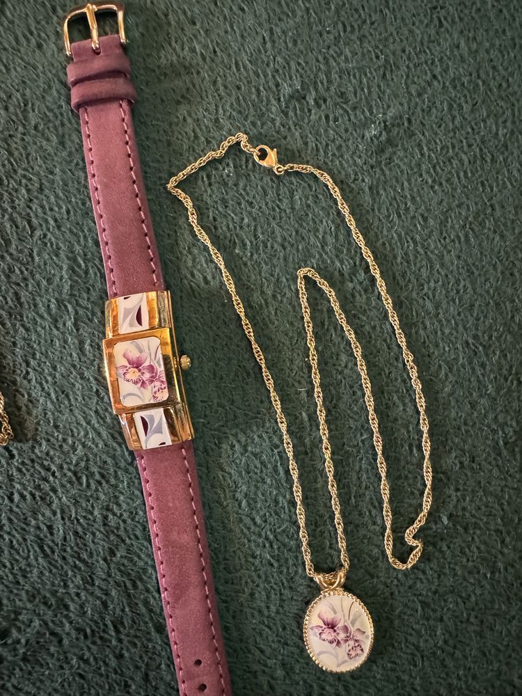 Set Andre Mounche de colectie placat cu aur 18 kt