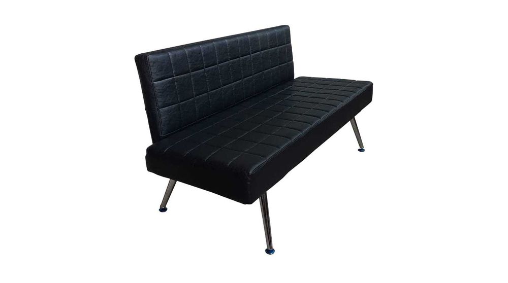 Диван за приемна с облегалка - 3 места-черен