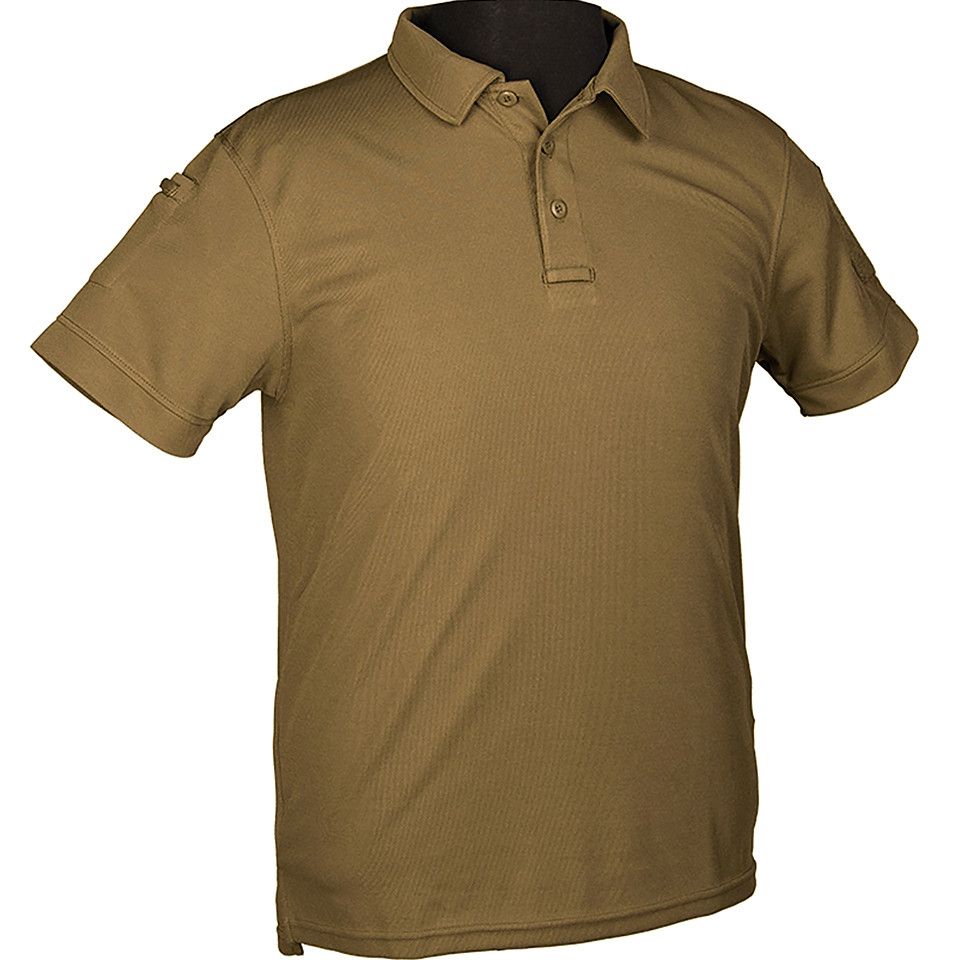 Airsoft Tricou Tactic QUICKDRY Polo Dark Coyote Mil-Tec